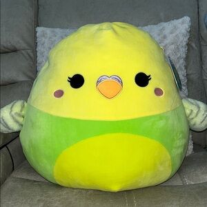🦜 Squishmallows Nellie FTM 16”Parakeet Bird NWT
